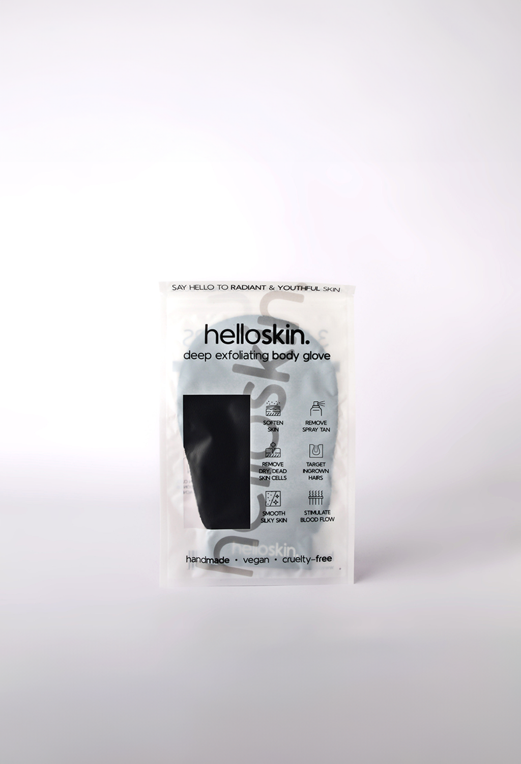 Helloskin exfoliating glove black