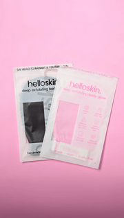 His & Hers Helloskin Exfoliating Glove (Pink & Black) - Helloskin.com.au